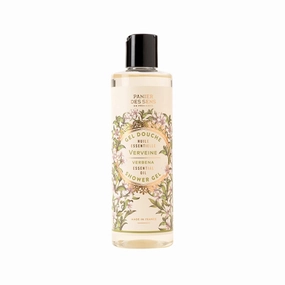 Panier des Sens – Verbena Shower Gel - Foaming Body Wash Women & Men - Moisturizing Body Soap with Shea Oil - 96% Natural Ingredients Body Care - Vegan Liquid Body Wash (8.45 Fl oz)