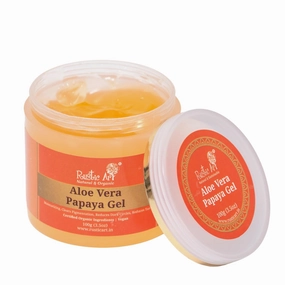 Papaya Aloe Vera Gel Moisturizer with Niacinamide & Vitamin E | For All Skin Types | Hydrating & Oil Free Formula For Face & Body | 100g