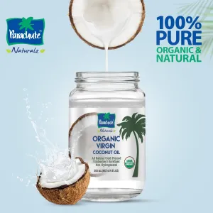 Parachute SkinPure 100% Organic Extra Virgin Coconut Oil with Rose Oil |Face & Body Oil Moisturizer | Cold Pressed | 6.7 fl.oz | Pack of 2 | Glass Jar