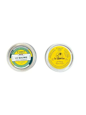 Parfumeur Le Baume, Natural Multipurpose Moisturizing Balm, Face Lips and Body, Made in France (0.5 oz   0.5 oz, Violet   Rose)