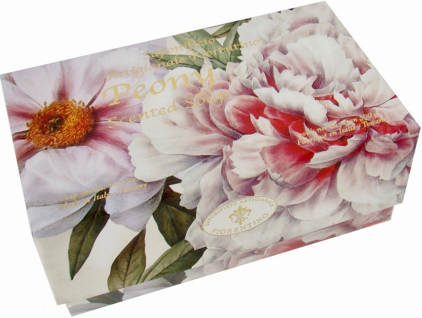 Peony Single 10.5 Oz. Soap Bar from Italy