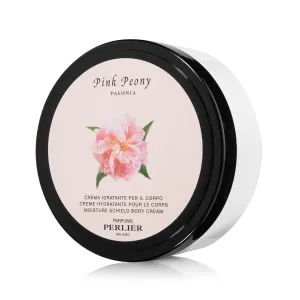 Perlier Pink Peony Body Cream - Moisturizing Non-Greasy Cream For Dry Skin - Formulated for Extra Hydration to Hands, Feet, Elbows, Legs, and Body 6.7 Oz