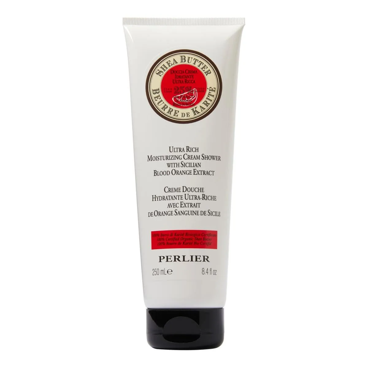 Perlier Shea Butter and Sicilian Blood Orange Extract Shower Cream (Body Wash) 250ml / 8.4floz