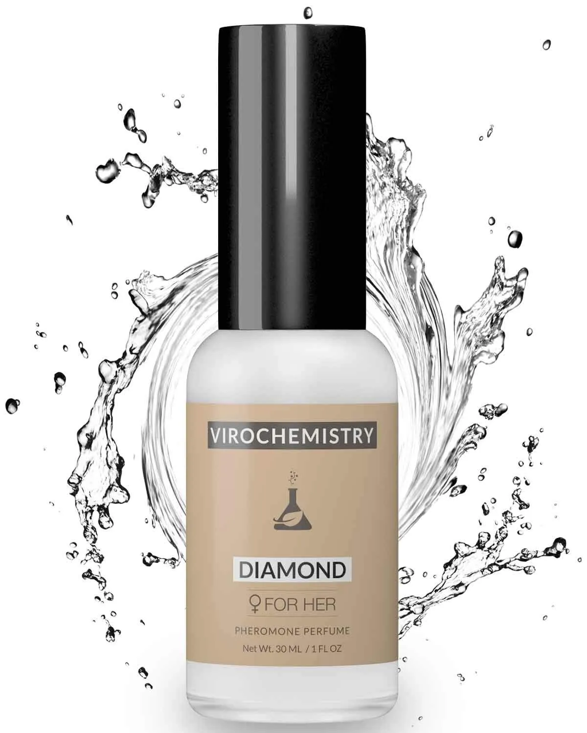 Pheromones to Attract Men for Women (Diamond) - Elegant, Ultra Strength Organic Fragrance Body Perfume (1 Fl. Oz)(Human Grade Pheromones to Attract Men)