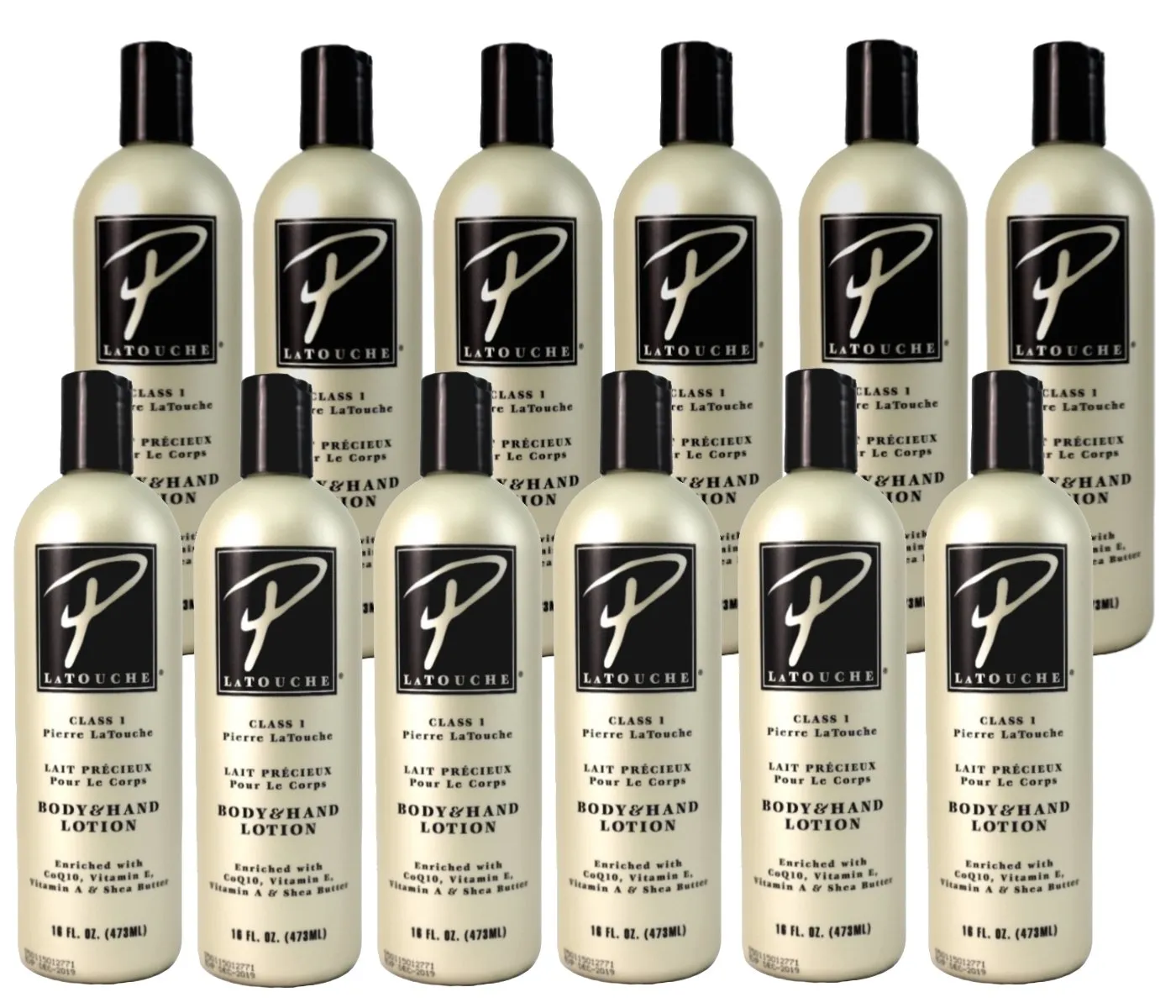 Pierre La Touche Body & Hand Lotion 16 oz. (Case of 12) for Women & Men - Non-Greasy Lotion for Extremely Dry Skin