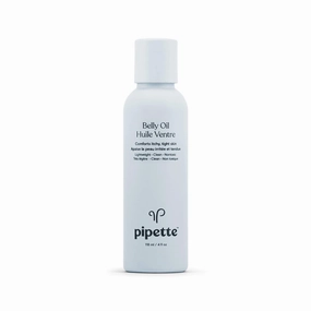 Pipette Belly Oil with Renewable Plant-Derived Squalane - Belly Oil For Pregnancy Stretch Marks, Pre and Postpartum Skincare, 4 fl oz