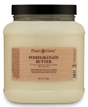 Pomegranate Body Butter 3 lb. 100% Pure Raw Fresh Natural Cold Pressed. Skin Body and Hair Moisturizer, DIY Creams, Balms, Lotions, Soaps.