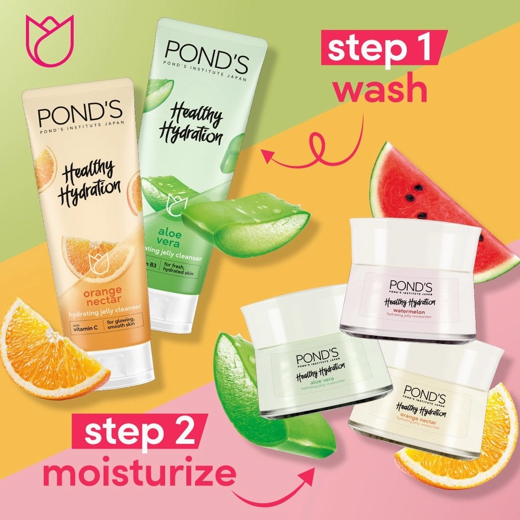 PONDS Jelly Cleanser with Vitamin B3 for Hydrated Skin 100g (Aloe Vera)