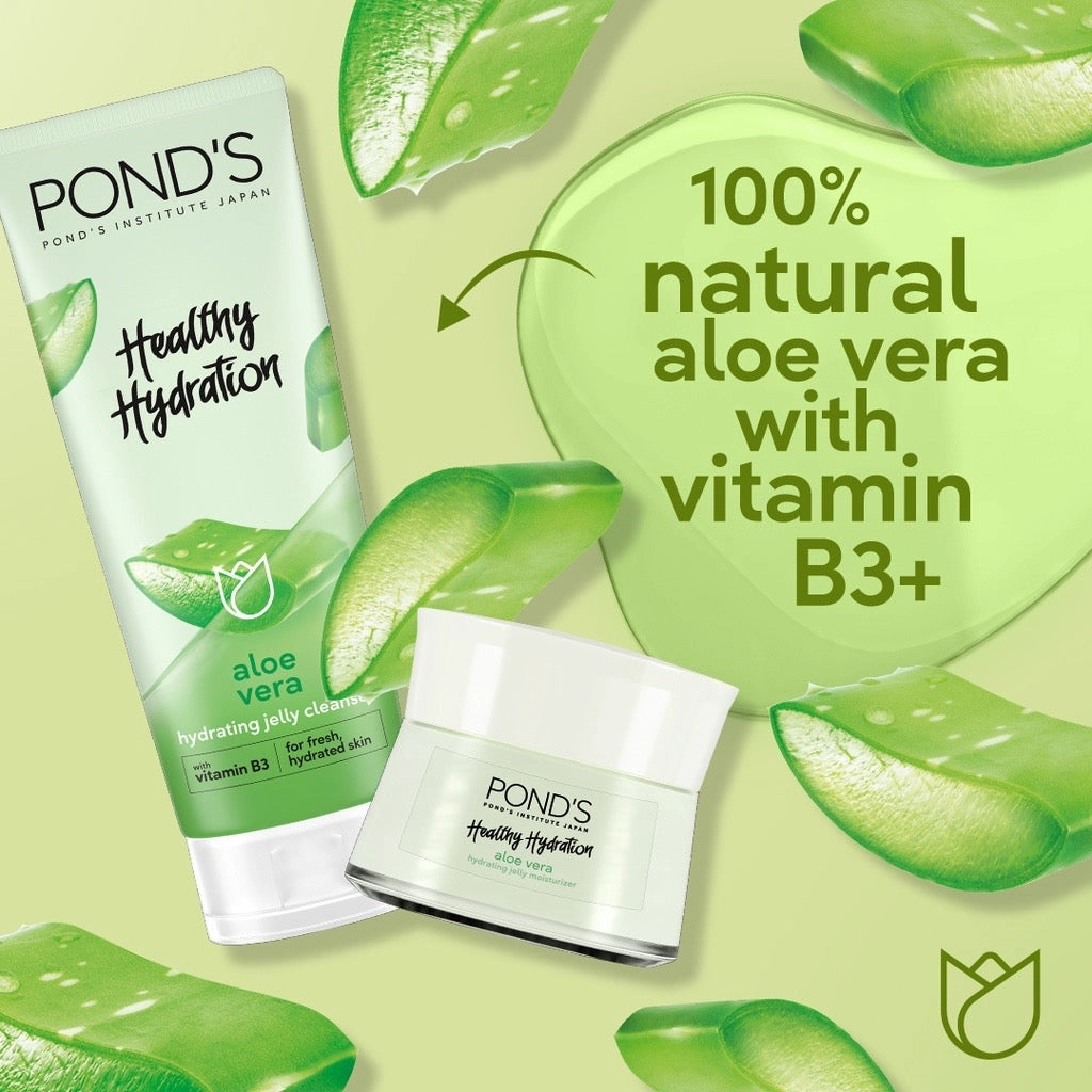 PONDS Jelly Cleanser with Vitamin B3 for Hydrated Skin 100g (Aloe Vera)