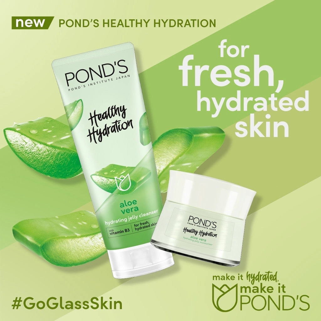 PONDS Jelly Cleanser with Vitamin B3 for Hydrated Skin 100g (Aloe Vera)