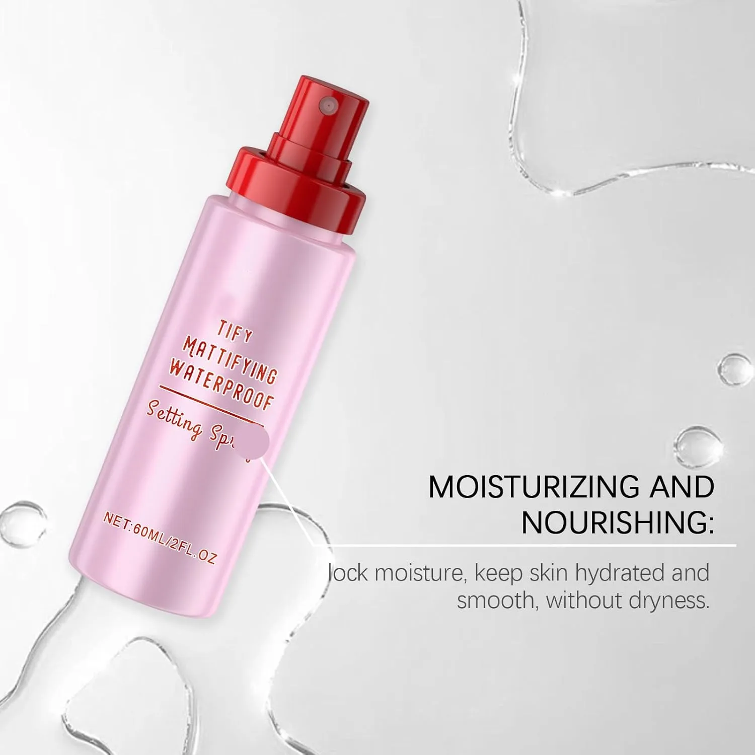 Powder Melt Glass Setting Spray, Ultra-Smooth Finish- Size Setting Spray, Hydrating, Makeup Wear Up to 12 Hours (2)