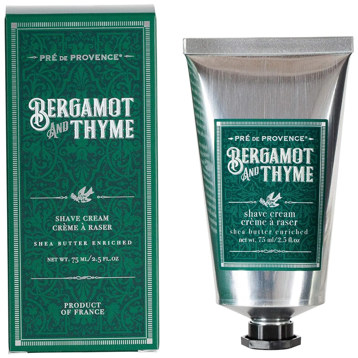 Pre de Provence Bergamot & Thyme Men's Fragrance Collection, Shave Cream, 75 ML