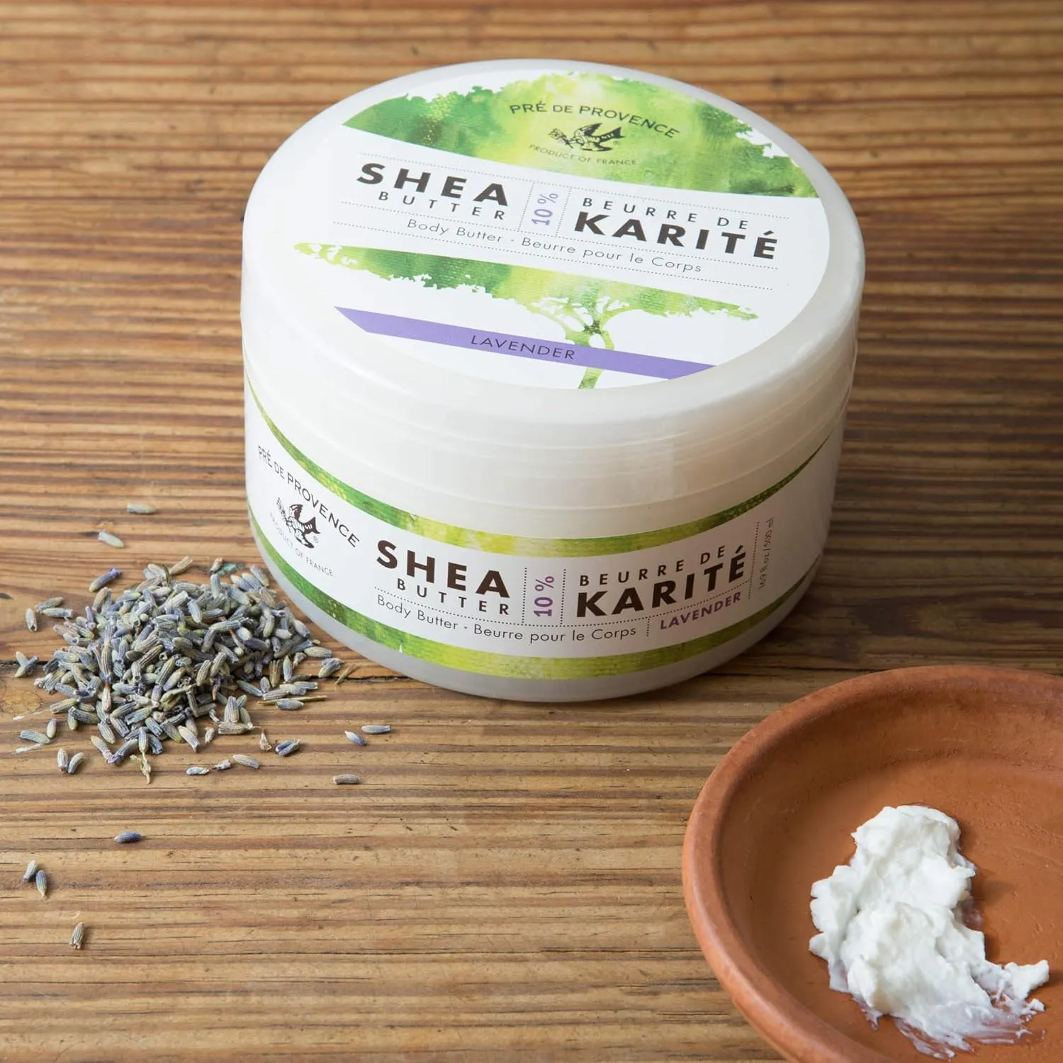 Pre de Provence Beurre De Karité Moisturizing Collection, Shea Butter Enriched Nourishing, Body Butter, 500 ML, Lavender