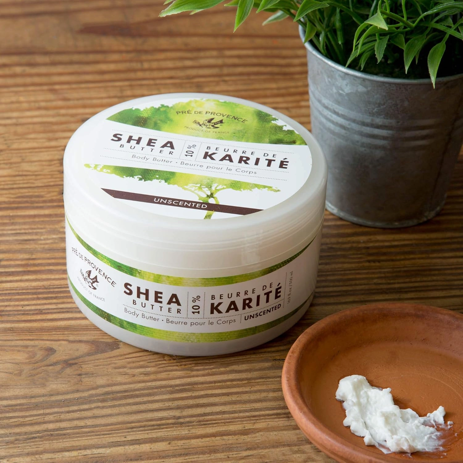 Pre de Provence Beurre De Karité Moisturizing Collection, Shea Butter Enriched Nourishing, Body Butter, 500 ML, Unscented