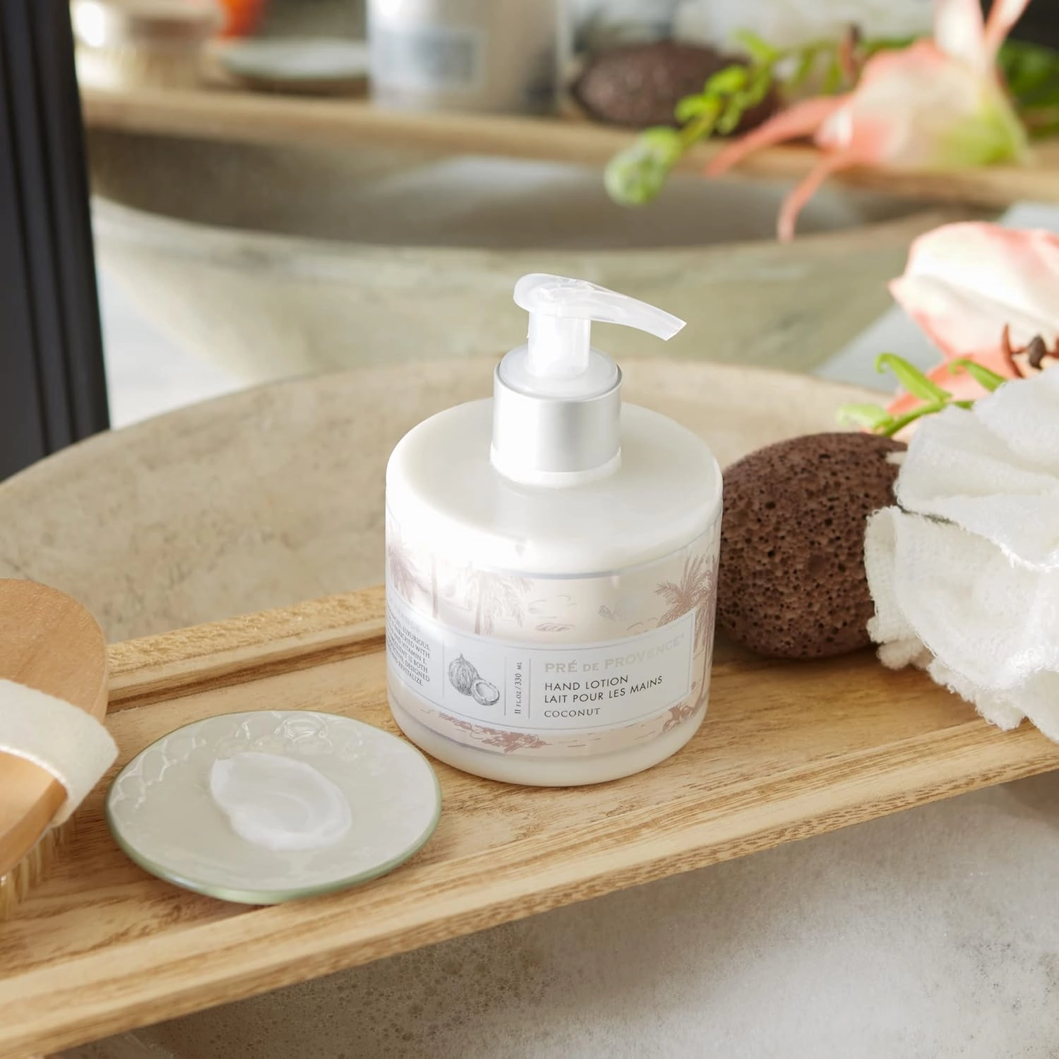 Pre de Provence Collection Shea Butter Enriched Silky Smooth Emollient Hand Lotion, Coconut, 11 Fl Oz, 1 Count