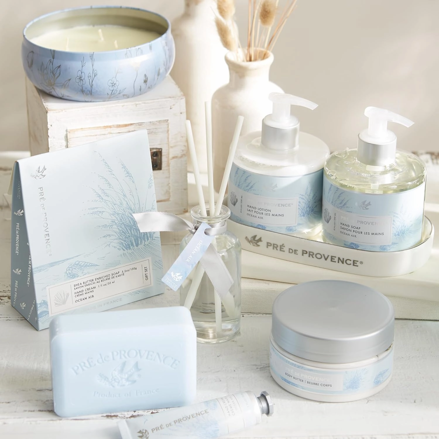 Pre de Provence Collection Shea Butter Enriched Silky Smooth Emollient Hand Lotion, Ocean Air, 11 Fl Oz