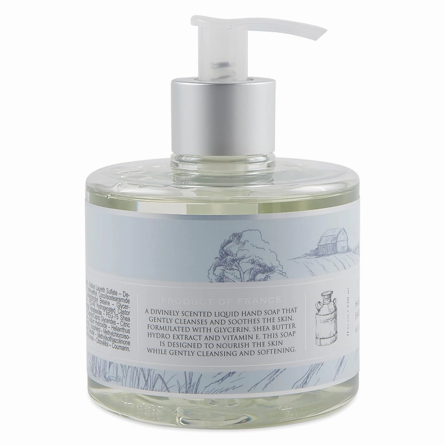 Pre de Provence Collection Shea Butter Enriched Soothing & Moisturizing, Liquid Soap, 11 fl oz, Milk