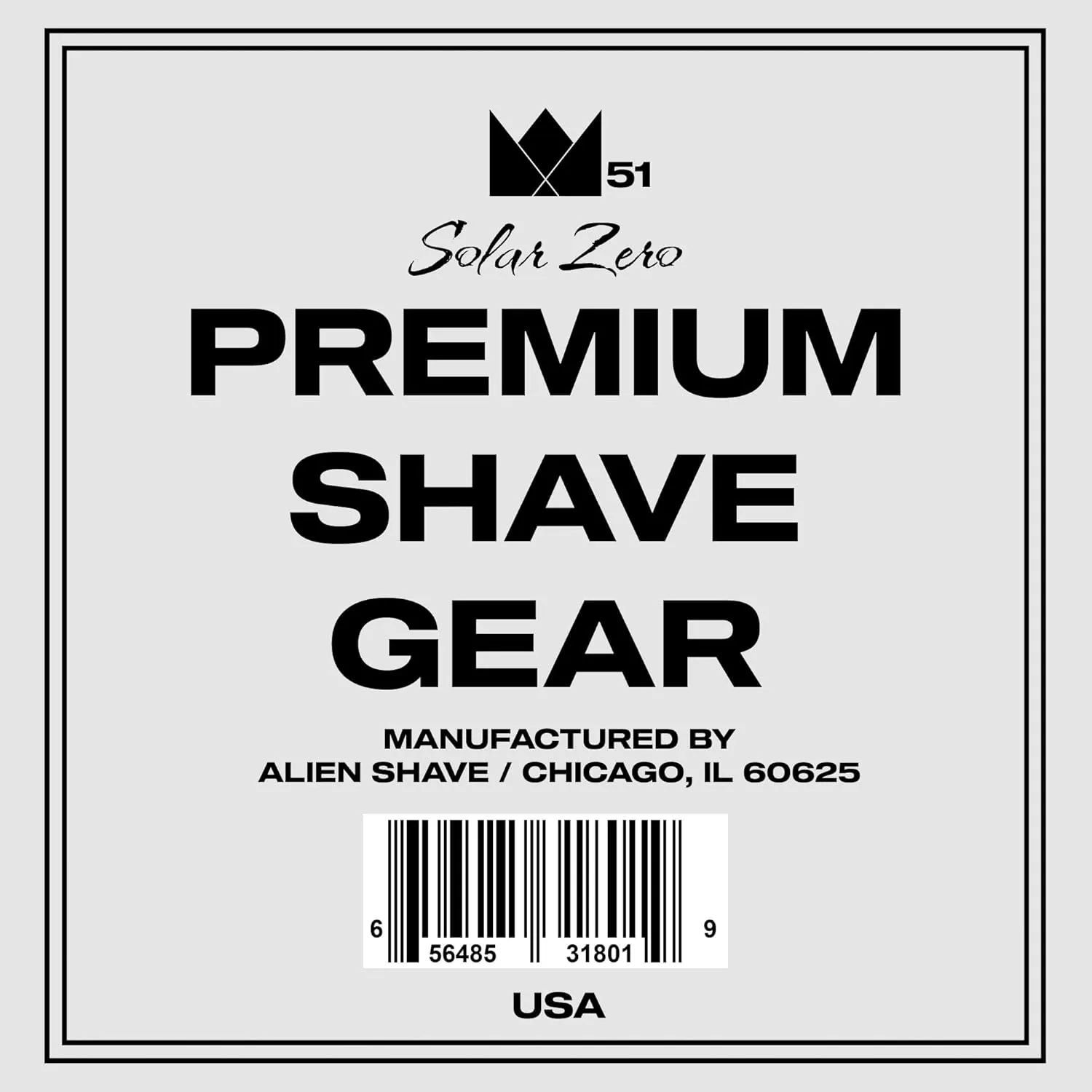 Premium Aftershave Splash for Men (Solar Zero). Powered with Aloe and Witch Hazel 3.4 oz (1-Pack)