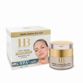 Premium Line Multi Active Eye Gel With Hyaluronic Acid & Caviar 50ml by Health & Beauty Dead Sea Minerals