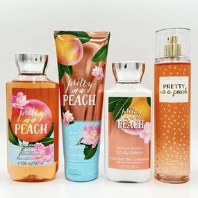 Pretty As A Peach 4-Piece Bath & Body Bundle | Shower Gel, Ultra Shea Body Cream, Body Lotion and Fine Fragrance Mist
