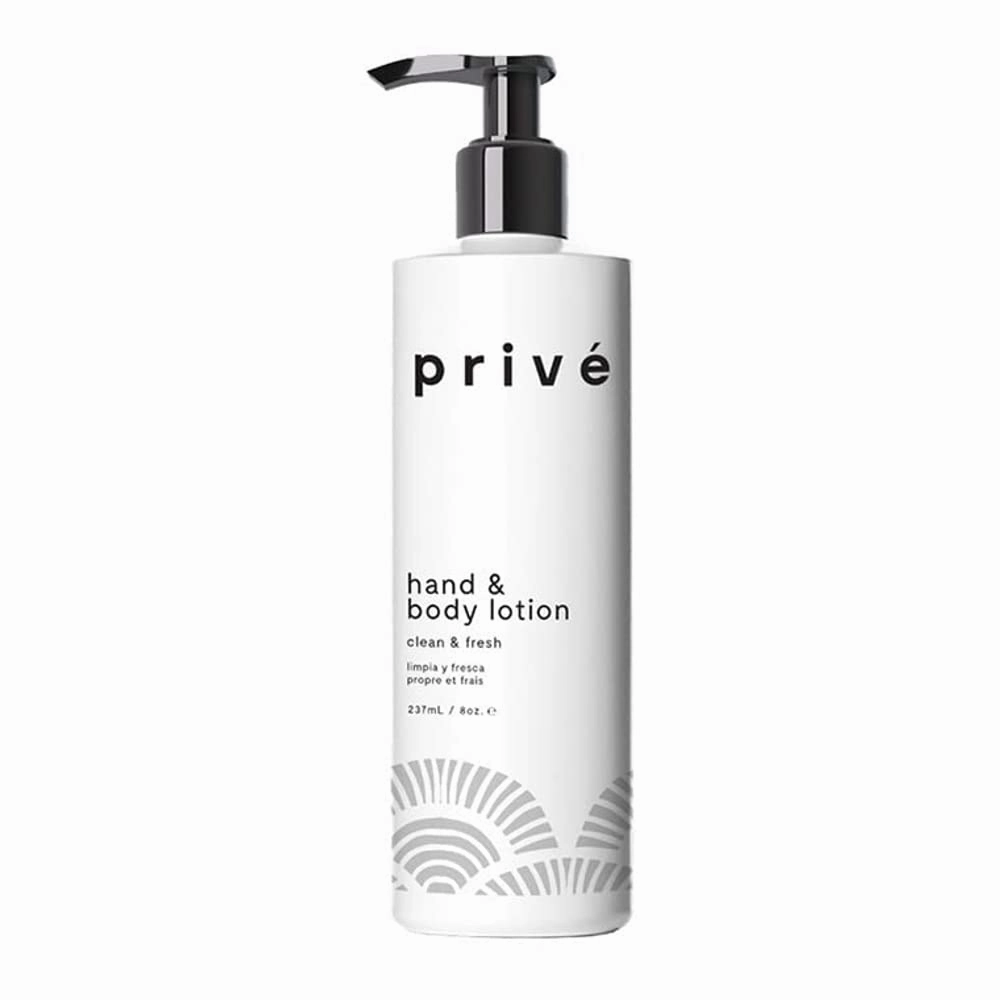 Privé Hand and Body Lotion for Women - Clean & Fresh Hand Cream & Body Moisturizer - Aloe & Shea Butter Deeply Hydrate Skin - Nourishes & Supports Elasticity - Lemon Verbena Scent (8 oz)