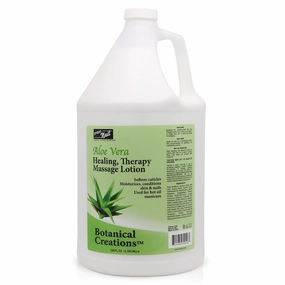 PRO NAIL - Healing Therapy Massage Lotion - Professional Pedicure, Body and Hot Oil Manicure, Infused with Natural Oils, Vitamins, Panthenol and Amino Acids (Aloe Vera, 1 Gallon)