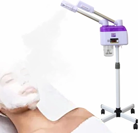 Professional Facial Steamer Device, 2 in 1 Hot and Cold Deep Clean Facial Steamer, Height Adjustable Multifunction Spa Humidify, Use in SPA Salon Beauty