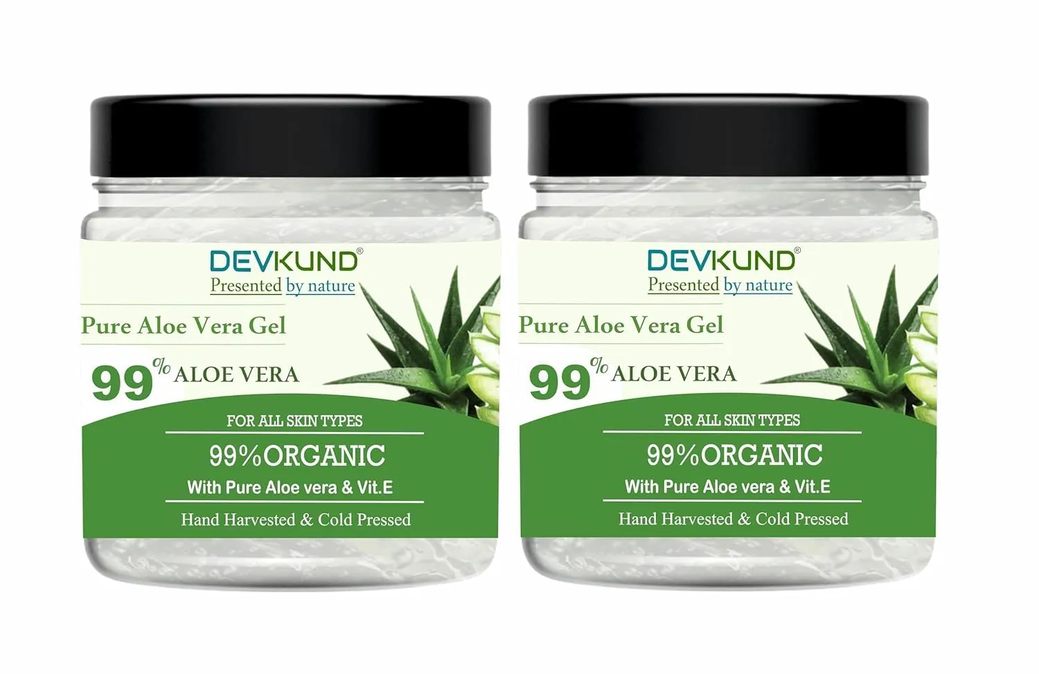 PRZX Aloe Vera Gel Raw - 100% Pure Natural Gel - Ideal for Skin, Face, Hair Care, Moisturizer & Dark Circles 400g