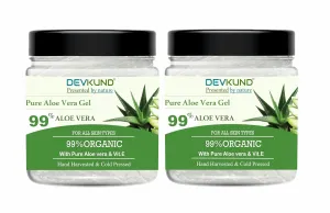 PRZX Aloe Vera Gel Raw - 100% Pure Natural Gel - Ideal for Skin, Face, Hair Care, Moisturizer & Dark Circles 400g