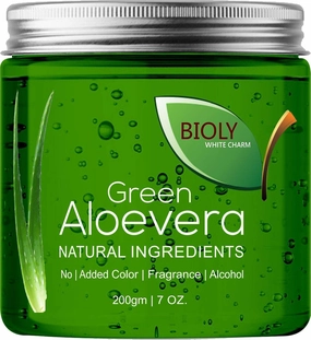PRZX Green Aloe Vera Gel for Pimples, Fairness, Dark Circles with Pure Aloe Vera & Vitamin E for Skin and Hair – 200 GM