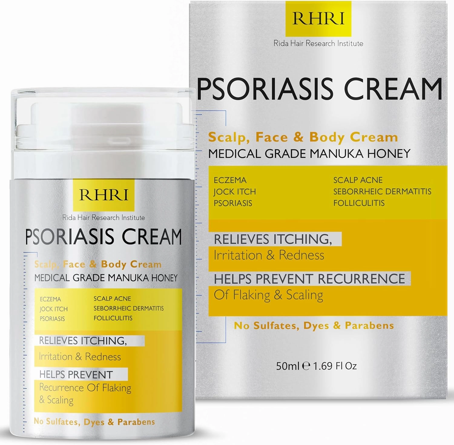 Psoriasis Cream for Itchy Scalp, Face & Body | Eczema Cream, Seborrheic Dermatitis Cream, Anti Itch Cream Extra Strength, Jock Itch Cream