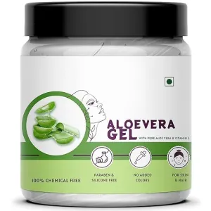 Pure Aloe Vera Gel for Skin and Hair, Chemical Free, Paraben Free, 400g