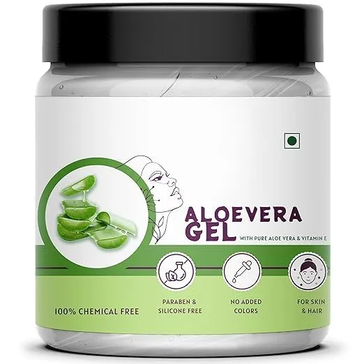 Pure Aloe Vera Gel for Skin and Hair, Chemical Free, Paraben Free, 400g