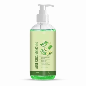 Pure Aloe Vera Cucumber Gel For Face, S.kin & Hair With Cucumber Extract | Refreshing & Glowing Skin | All Skin Type | For Both Men and Women | 300ml