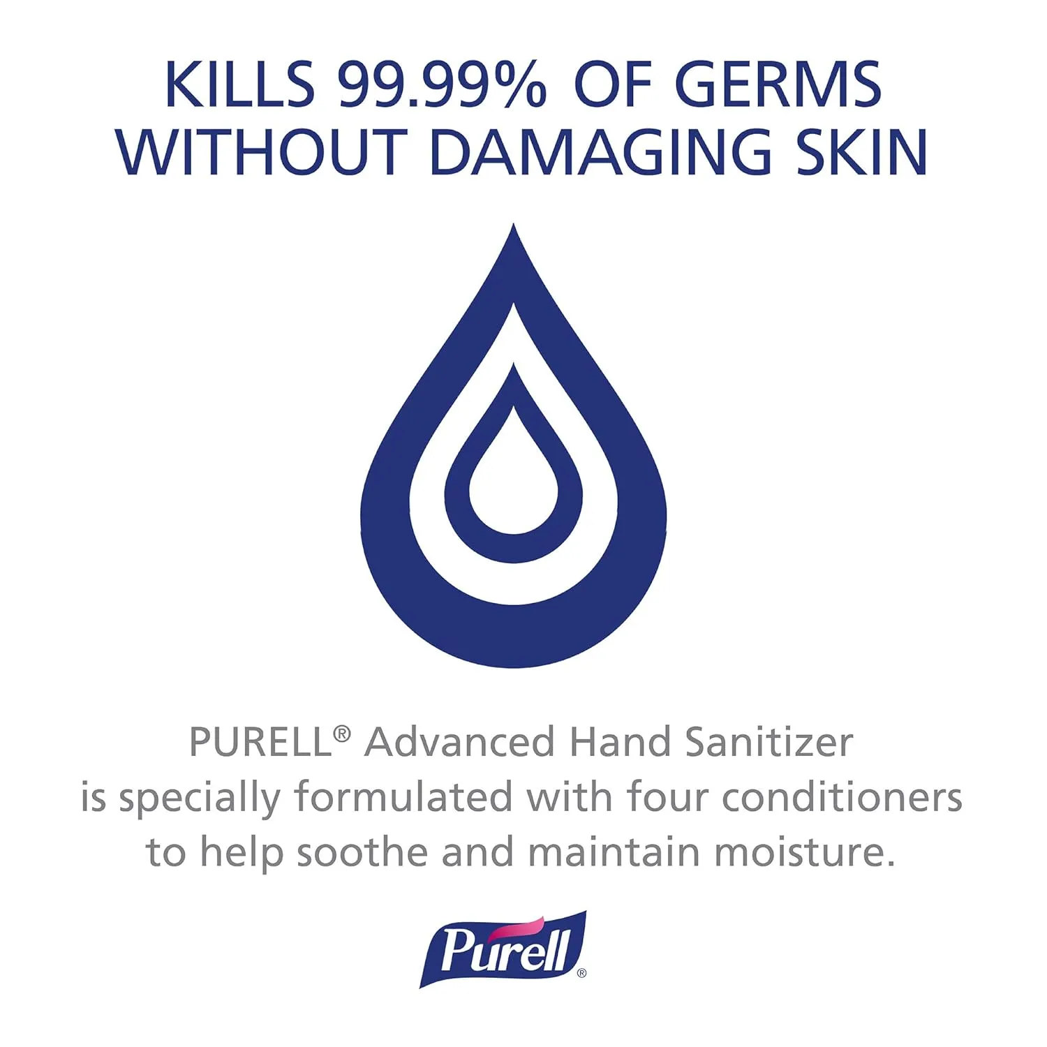Purell - 9674-04-ECIN PURELL Advanced Hand Sanitizer Soothing Gel, Fresh Scent, with Aloe and Vitamin E - 8 fl oz Pump Bottle (Pack of 4) - 9674-06-EC