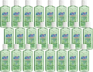 PURELL Advanced Hand Sanitizer Soothing Gel, Fresh Scent, 4 fl oz Travel Size Flip Cap Bottle (Pack of 24) - 9631-24