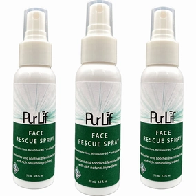 PurLif Face Rescue Spray 3-Pack - clarifying, hydrating, sensitive skin, travel friendly - 75mL x 3