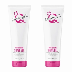 Queen of Ooh la la! Sensitive Moisturising Coconut & Vanilla Shaving Gel For Women TWIN PACK 5.07 fl oz