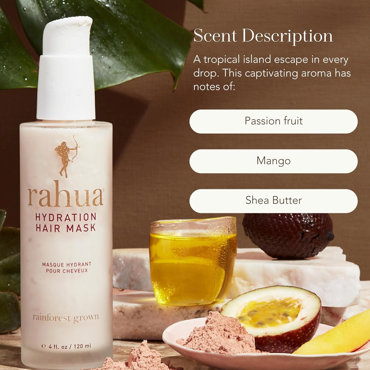 Rahua Hydration Hair Mask, 4 Fl Oz, Ultra-Hydrating Deep Conditioning Hair Care for Dry Damaged Hair with Nourishing Natural, Plant-Based Derived Ingredients, Organic Oils & Moisturizing Shea Butter