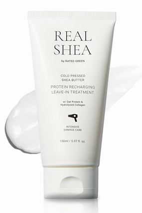 RATED GREEN Real Shea Protein Recharge Leave-in Treatment, 5.07 fl oz - Organic Shea Butter Deep Conditioning Hair Mask Treatment for Dry, Frizzy, Damaged Hair