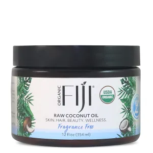 Raw Cold Pressed Coconut Oil for Hair, Skin, Face & Body | Relaxing Massage Oil | Fragrance Free, 12 oz for Women Men & Baby