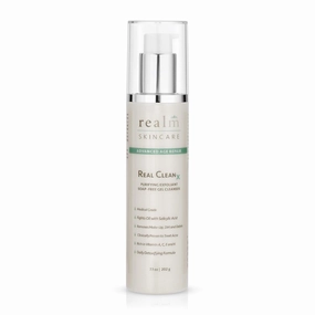 REALCLEAN X Salicylic Acid Exfoliating Acne Cleanser Natural Face Wash, Papaya Enzymes and 7 Botanical Oils, Soap-Free Deep Pore Cleansing Facial Care SA Cleanser for Men and Women 7.1 OZ / 200 ML
