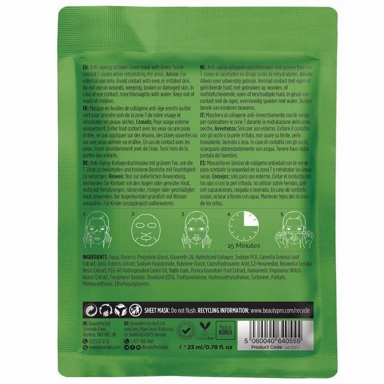REJUVENATING Collagen Sheet Mask with Green Tea extract
