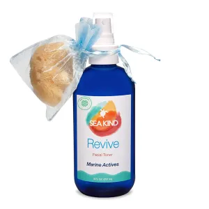 Revive Facial Toner, Face Toner with Marine Actives (Sea Kelp), Aloe Vera, and Grapefruit, Skin Cleanser, Pore Minimizer and Hydrating Toner, Suitable for All Skin Types, 8 fl oz - Sea Kind