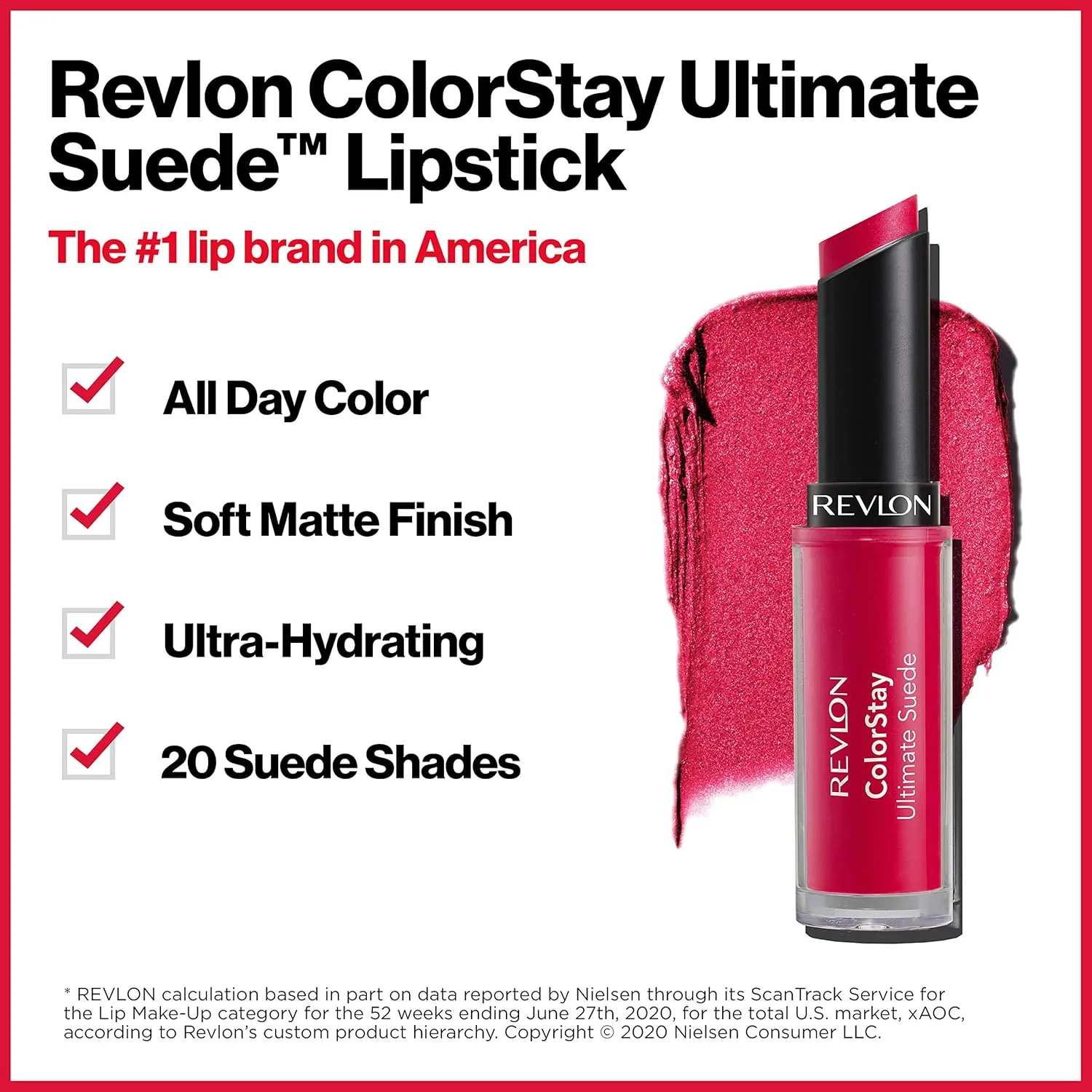 REVLON Lipstick, ColorStay Ultimate Suede Lipstick, High Impact Lip color with Moisturizing Creamy Formula, Infused with Vitamin E, 005 Muse, 0.09 Oz