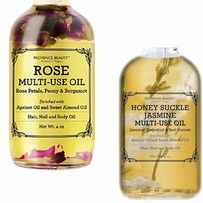 Rose Multi-Use Oil for Face, Body and Hair - Organic Blend of Apricot, Vitamin E - Honey Suckle Jasmine Multi-Use Oil for Face, Body & Hair