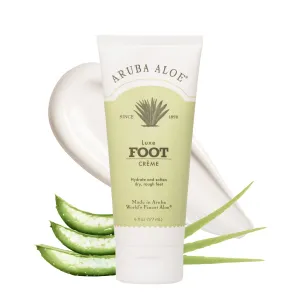 Royal Aruba Aloe Luxe Foot Cream - Nourishing and Hydrating Formula with Minty Scent - 6 Oz tube