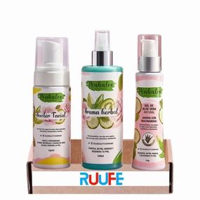 RUUFE Perfect Skin Penkaloe kit (3 Pack) Bruma Herbal Penkaloe Booster Facial Penkaloe Gel de Aloe Vera Penkaloe penkaloe perfect skin