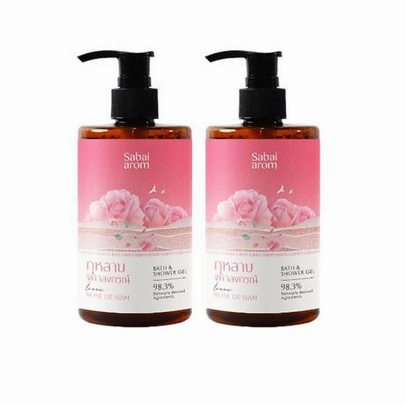 SABAI AROM Rose Bath and Shower Gel 10.14 Fl Oz. (2)