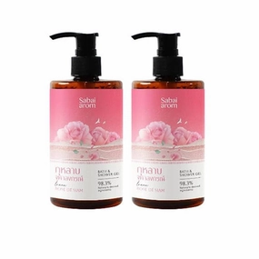 SABAI AROM Rose Bath and Shower Gel 10.14 Fl Oz. (2)